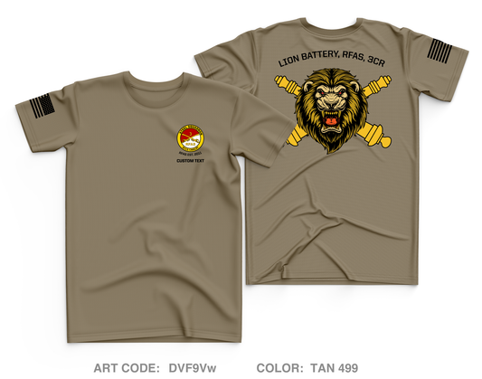 CUSTOM Lion Battery, RFAS, 3CR Core Men's SS Performance Tee - DVF9Vw