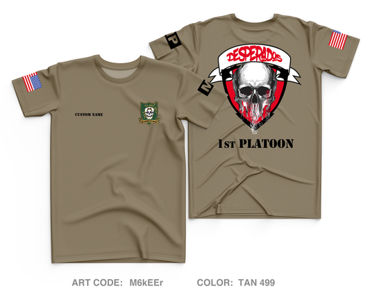 CUSTOM 401st Military Police Company Core Men's SS Performance Tee - M6kEEr