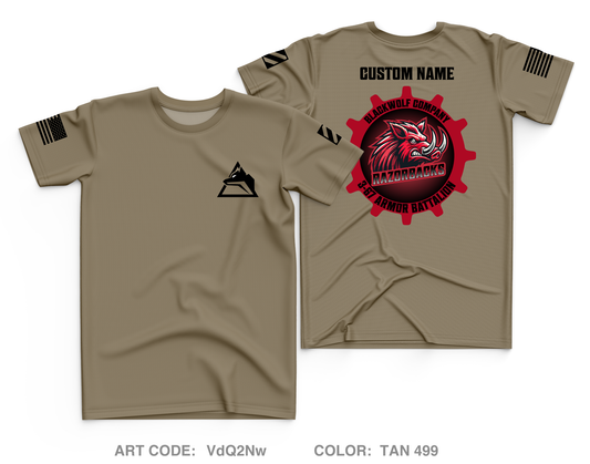 CUSTOM 1 PLT, B CO. 3-67AR, 2BDE, 3ID Core Men's SS Performance Tee - VdQ2Nw