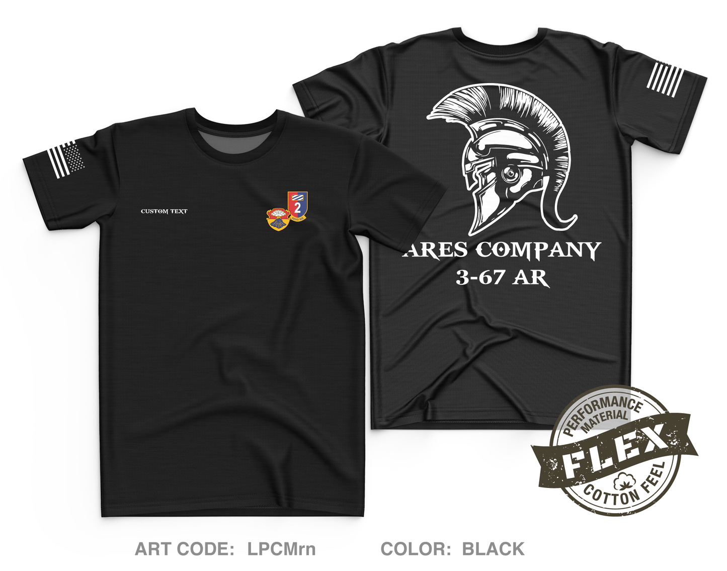 Custom A CO. 3-67 AR Core Men's SS Flex Performance Tee - LPCMrn