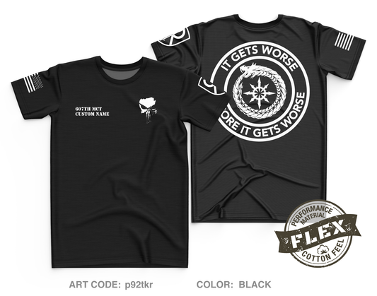 Custom 607th MCT Core Men's SS Flex Performance Tee - p92tkr