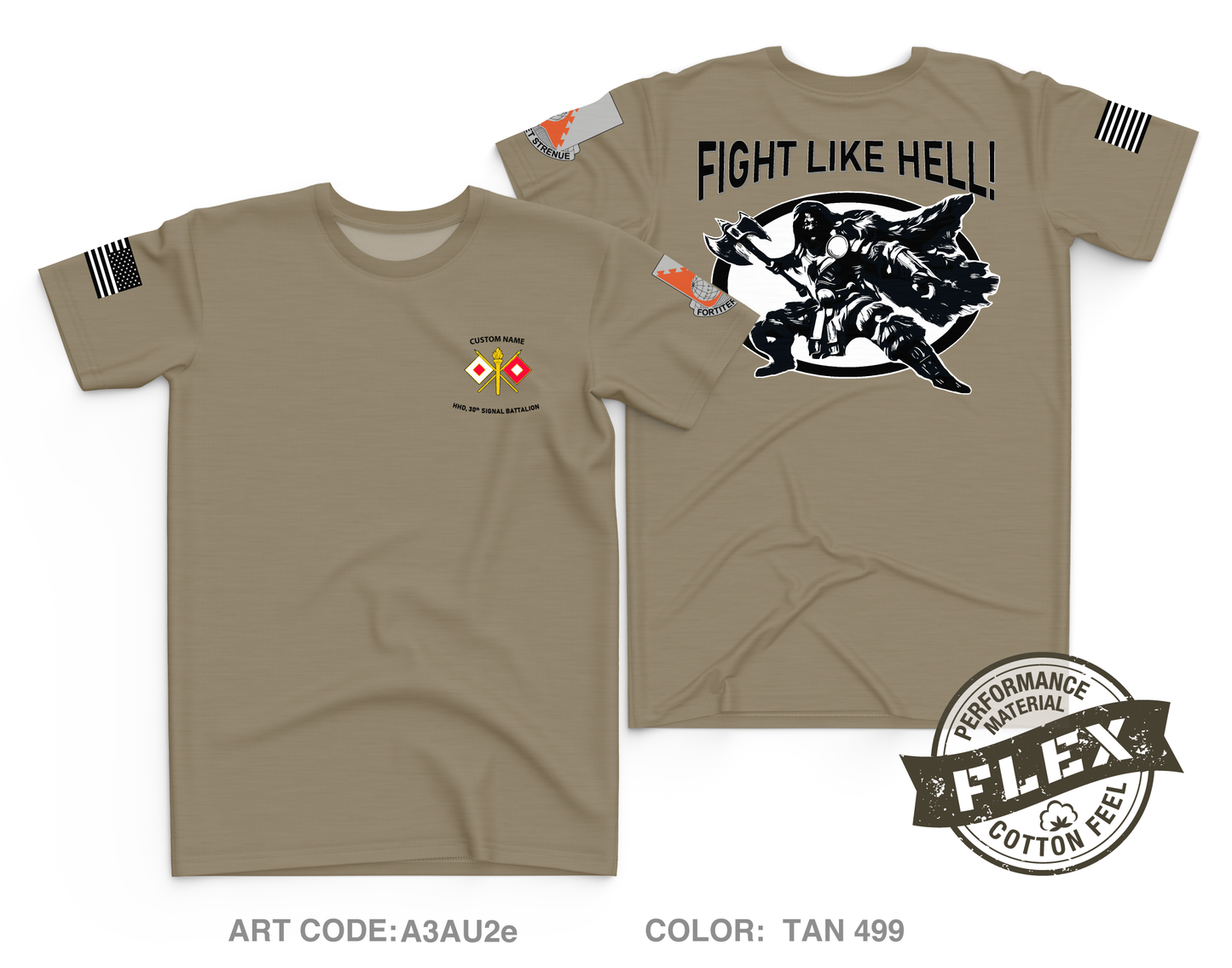 CUSTOM HHD, 30th Signal Battalion, 516th Theater Signal Brigade Core Men's SS Flex Performance Tee - A3AU2e