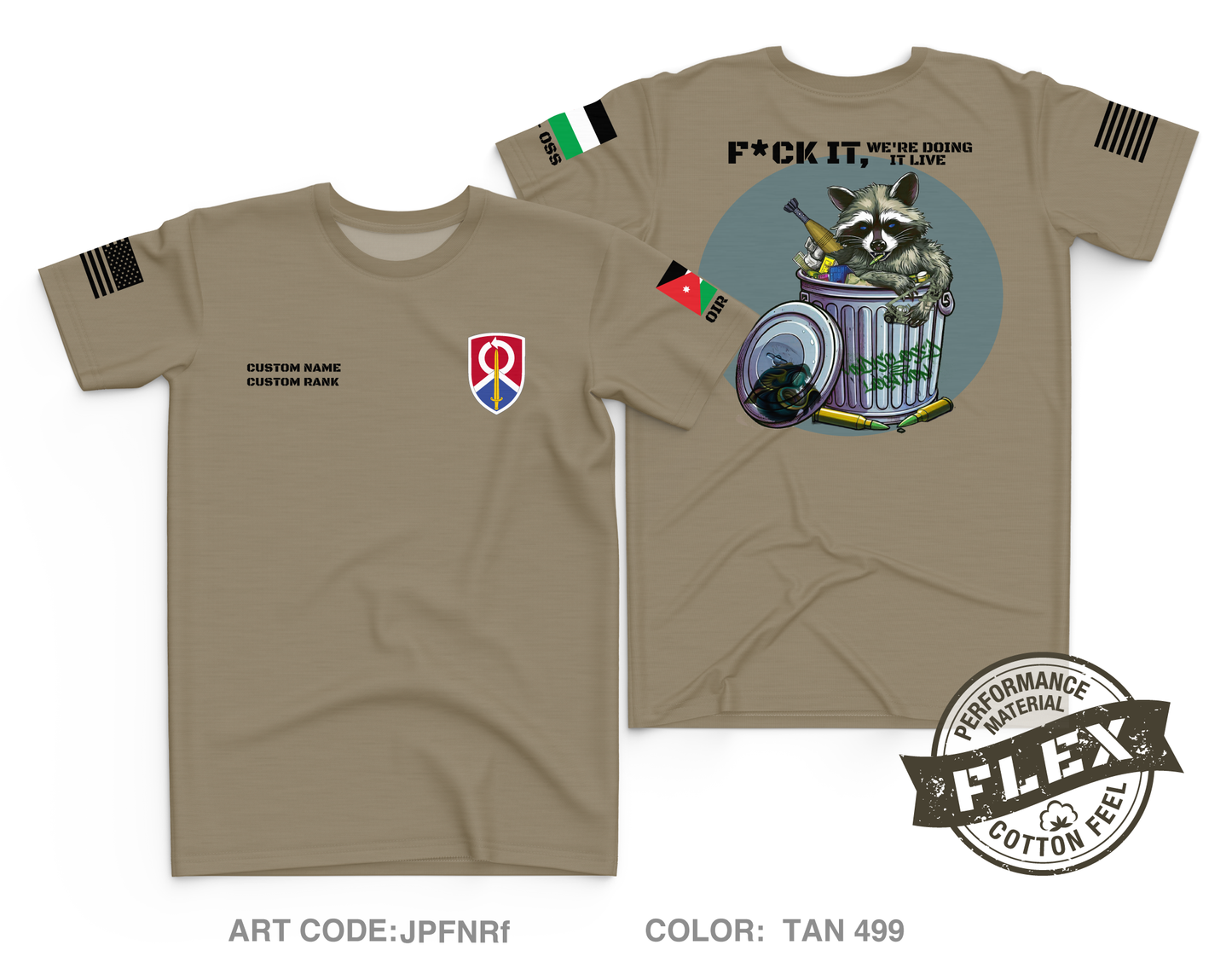 CUSTOM 538th MCT, Trash Pandas Core Men's SS Flex Performance Tee - JPFNRf