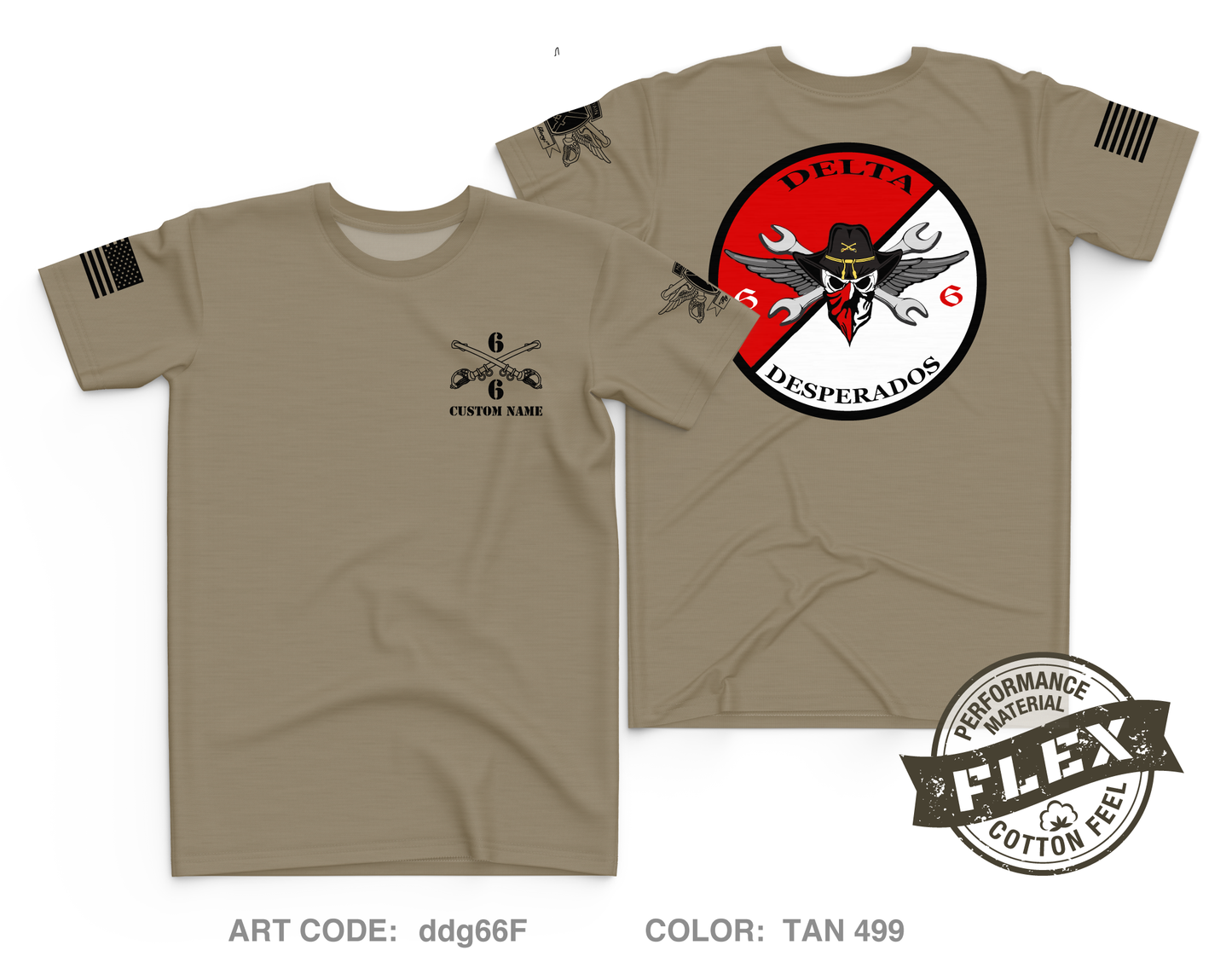 CUSTOM Delta Troop Core Men's SS Flex Performance Tee - ddg66F