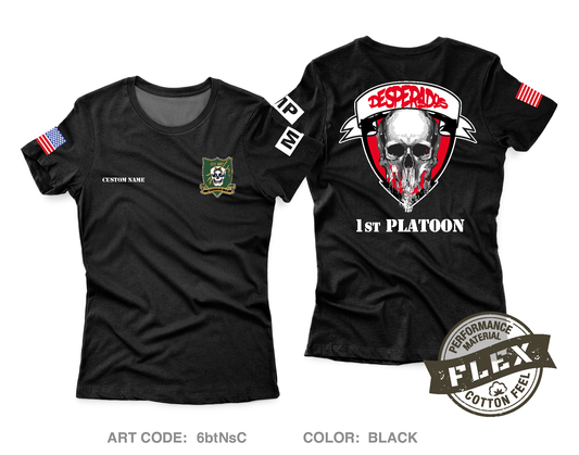 CUSTOM 401st Military Police Company Core Women's SS Flex Performance Tee - 6btNsC