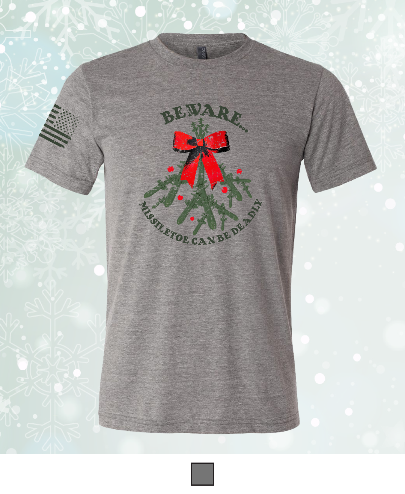 Emblem Holiday Series Comfort Unisex Triblend SS Tee - Missiletoe