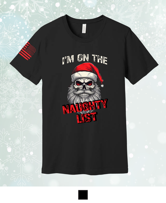 Emblem Holiday Series Comfort Unisex Cotton SS Tee - Naughty List