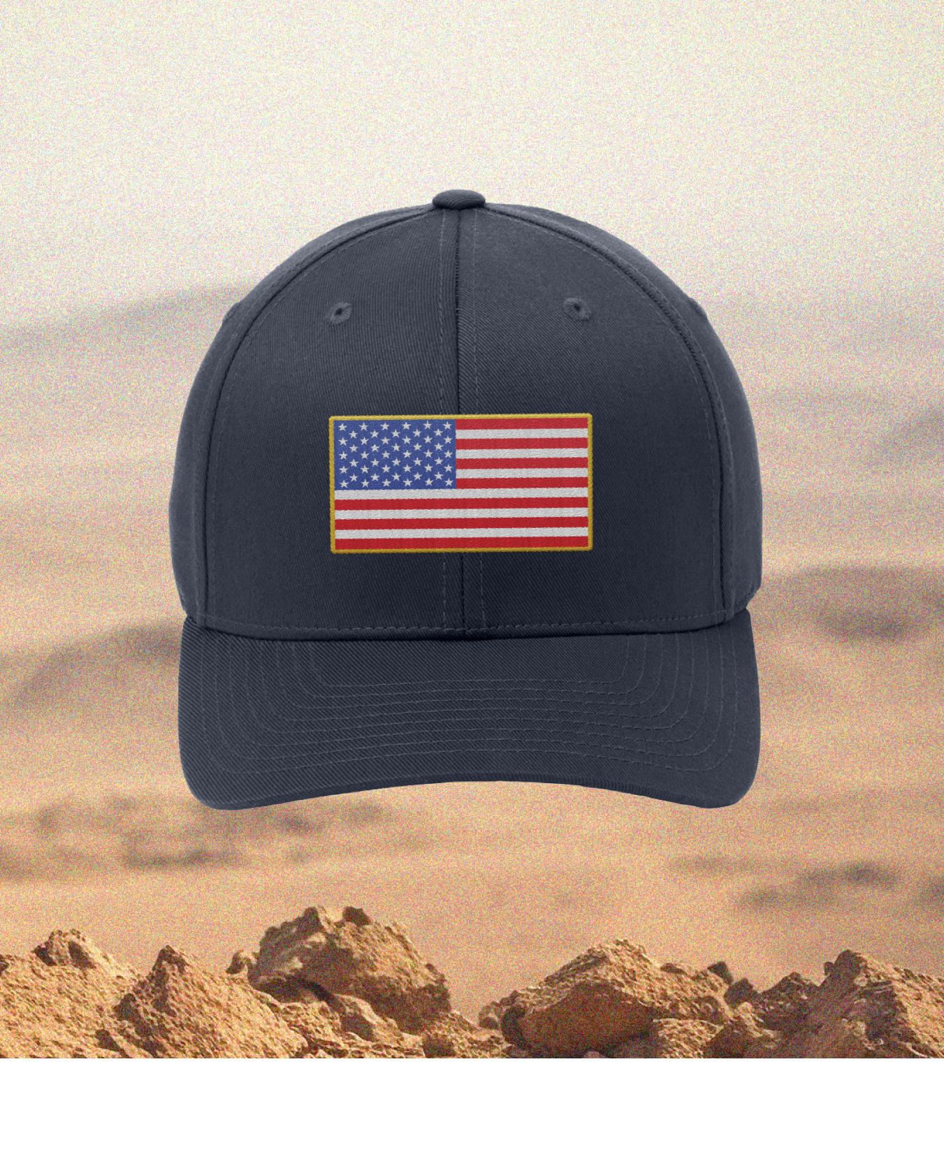 Emblem Flag Series Embroidered Flexfit Cap - Color Flag