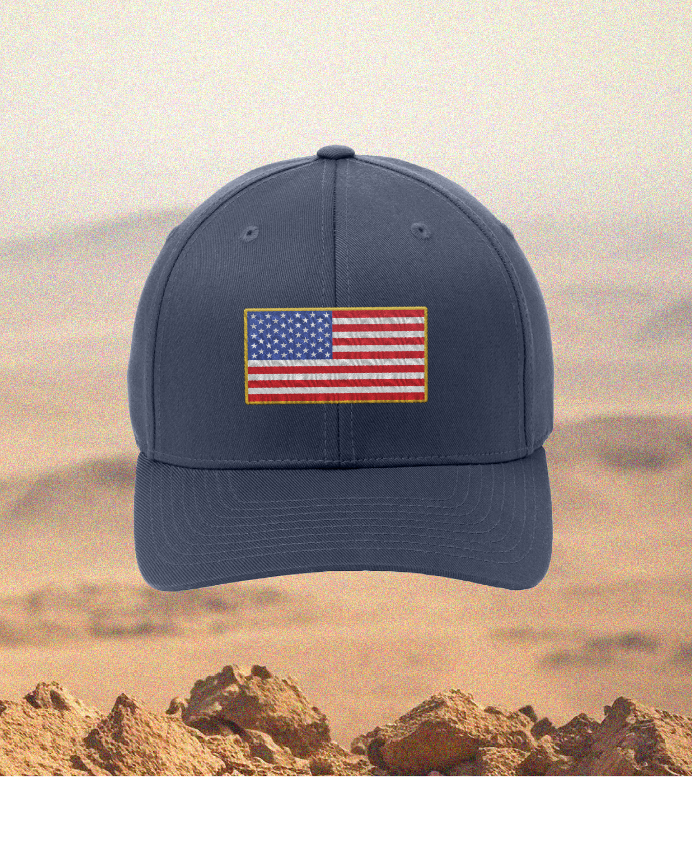 Emblem Flag Series Embroidered Flexfit Cap - Color Flag