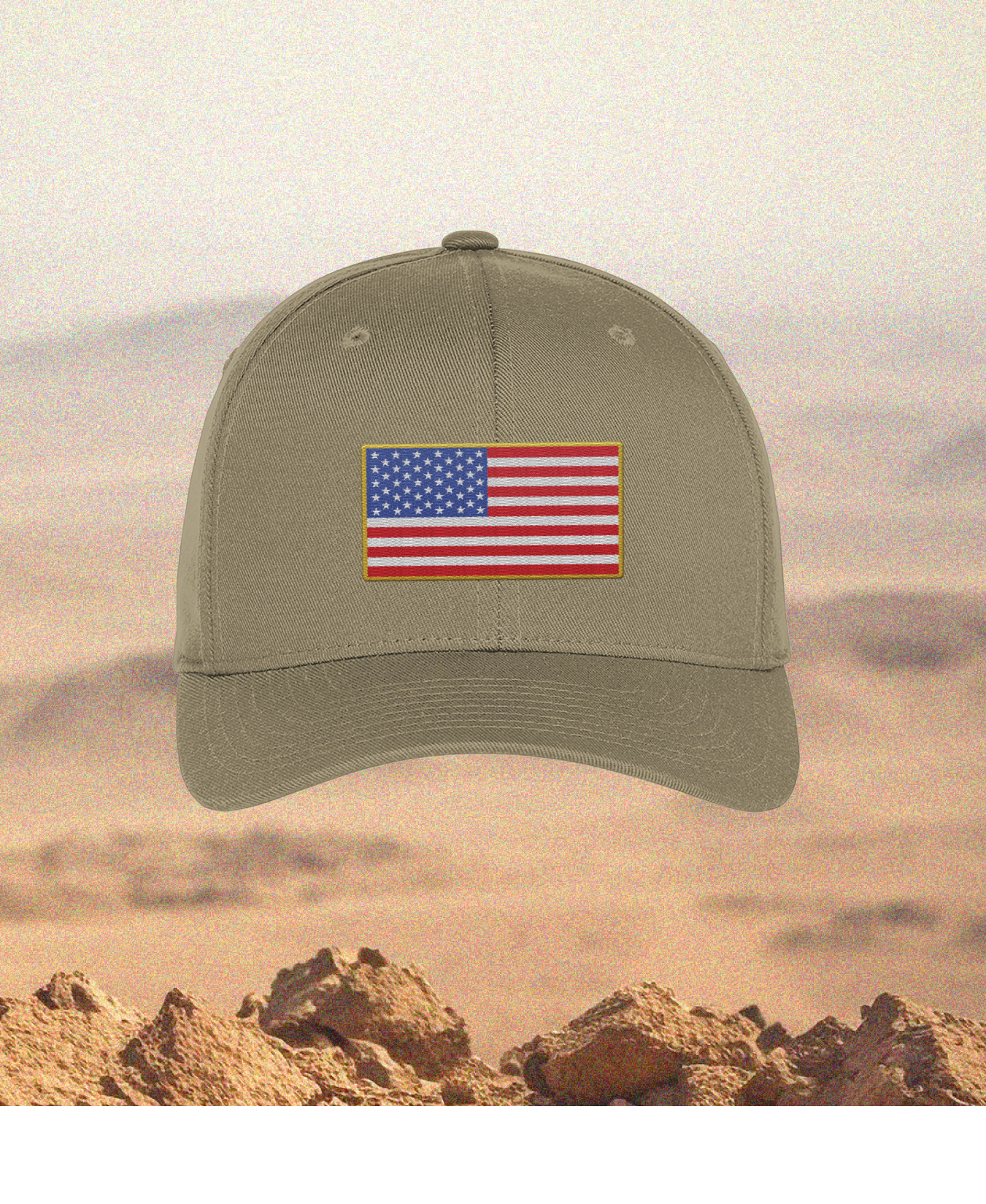 Emblem Flag Series Embroidered Flexfit Cap - Color Flag