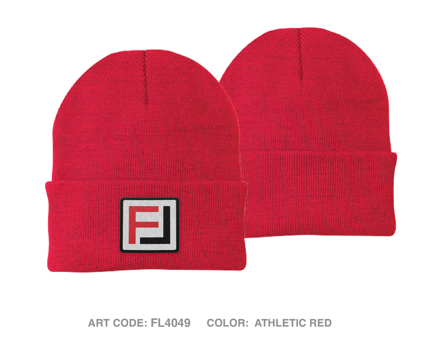 Frontline Equipment and Consulting Embroidered Knit Beanie - FL4049 Red