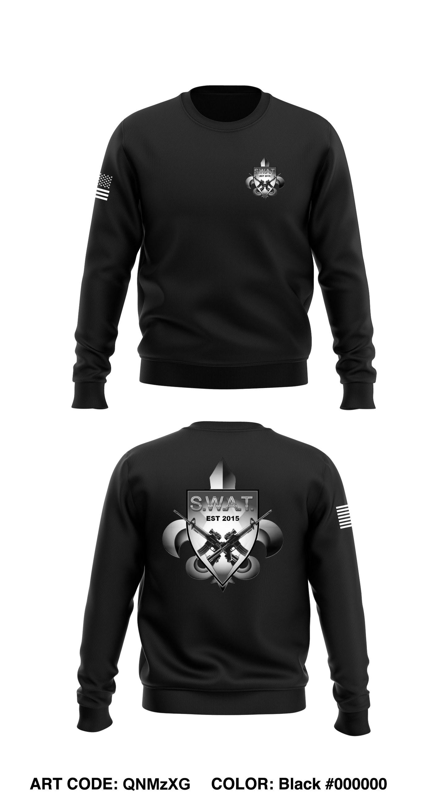 Krewe of SWAT Core Men's Crewneck Performance Sweatshirt - QNMzXG