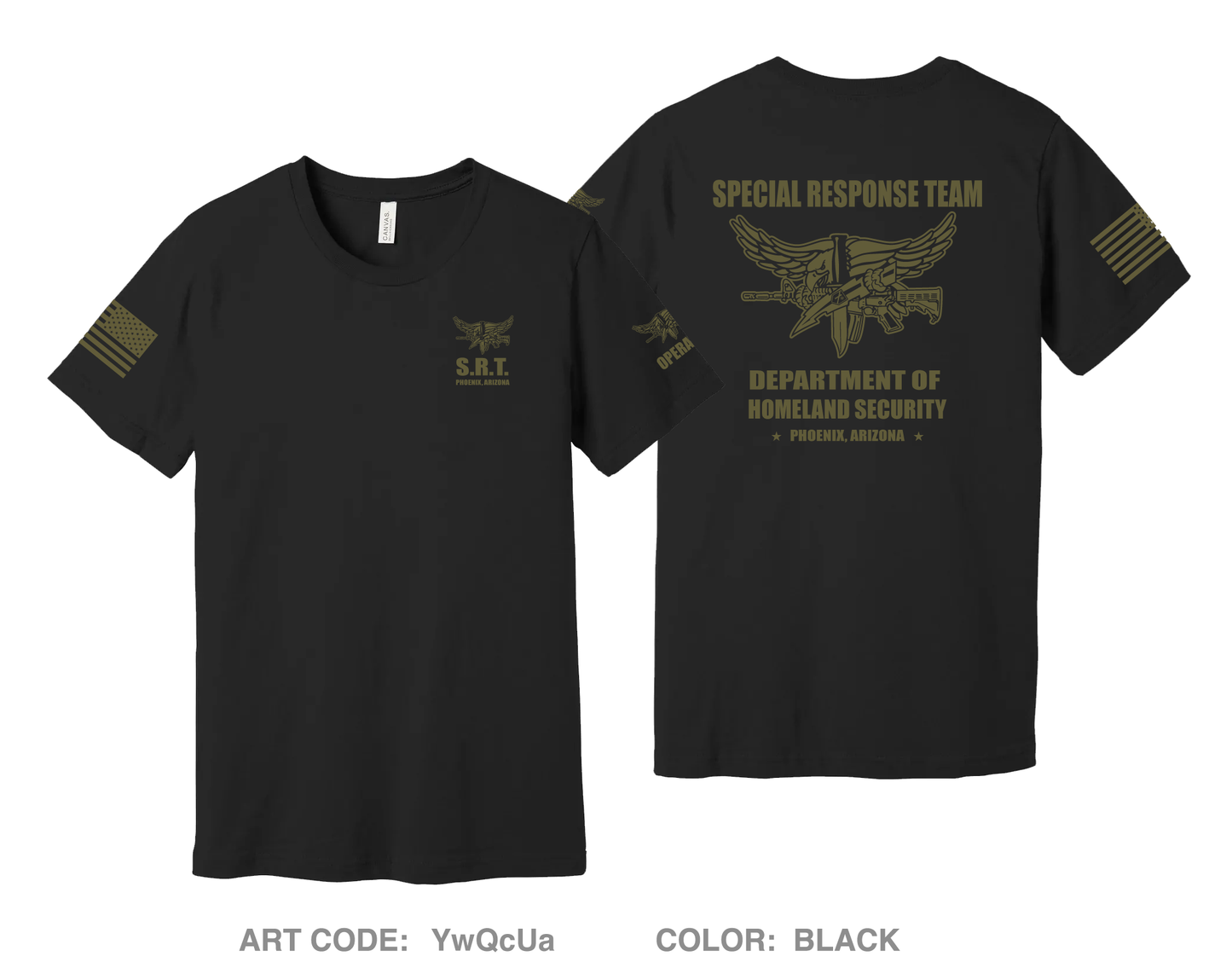 Phoenix AZ Special Response Team Comfort Unisex Cotton SS Tee - YwQcUa