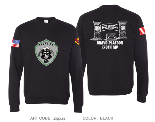 Bravo Platoon 178th MP Comfort Unisex Crewneck Sweatshirt - Zjqxzs