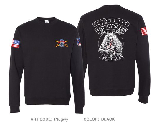 2ND PLT, A TRP, 3-71 CAV, 1BCT, 10TH MTN DIV Comfort Unisex Crewneck Sweatshirt - tNugwy