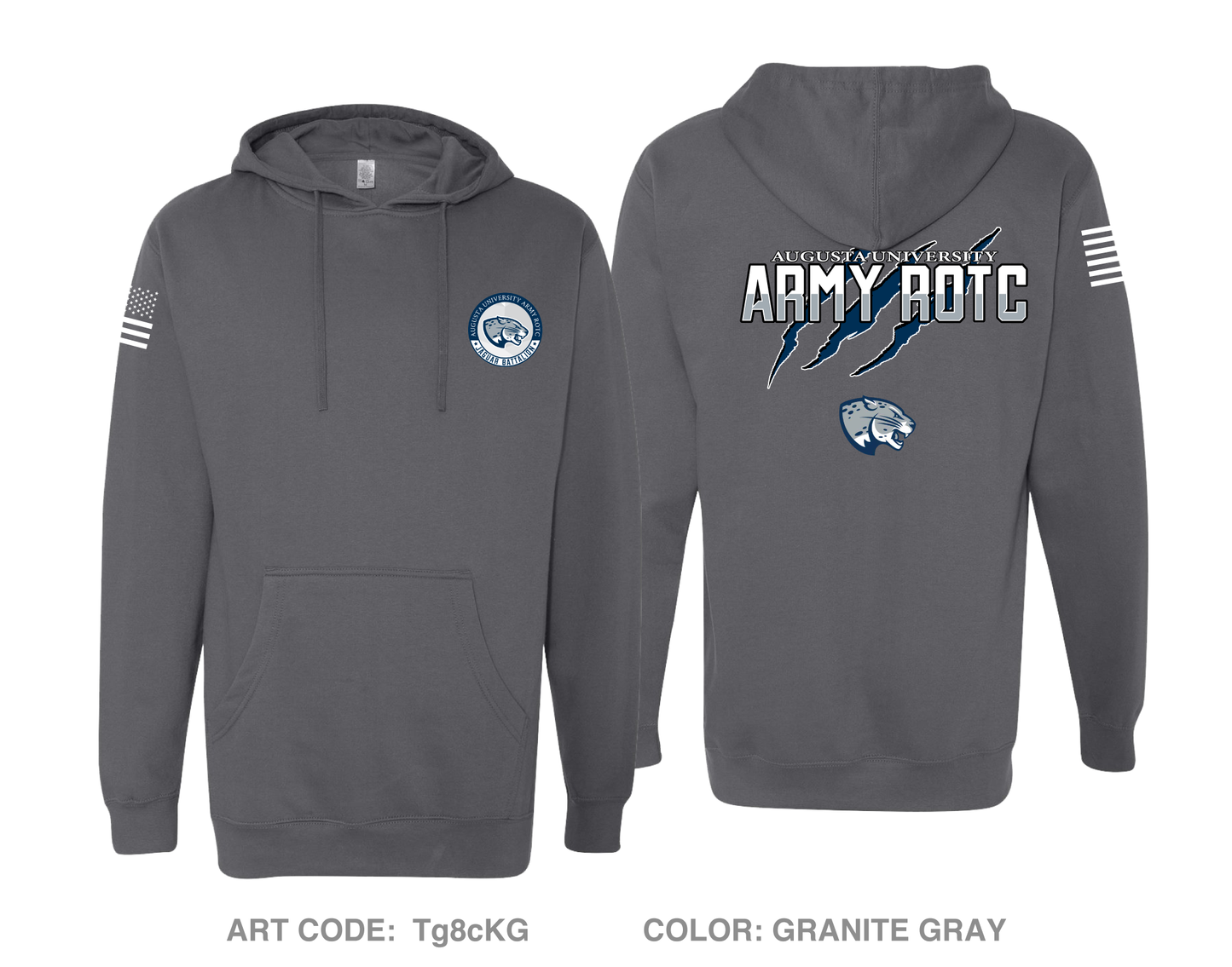 Augusta University Army ROTC Comfort Unisex Hooded Sweatshirt - Tg8cKG