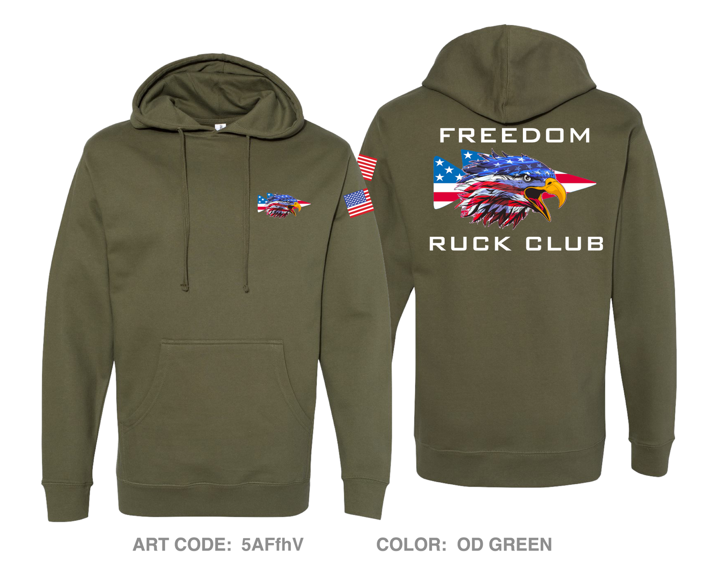 Freedom Ruck Club Comfort Unisex Hooded Sweatshirt - 5AFfhV