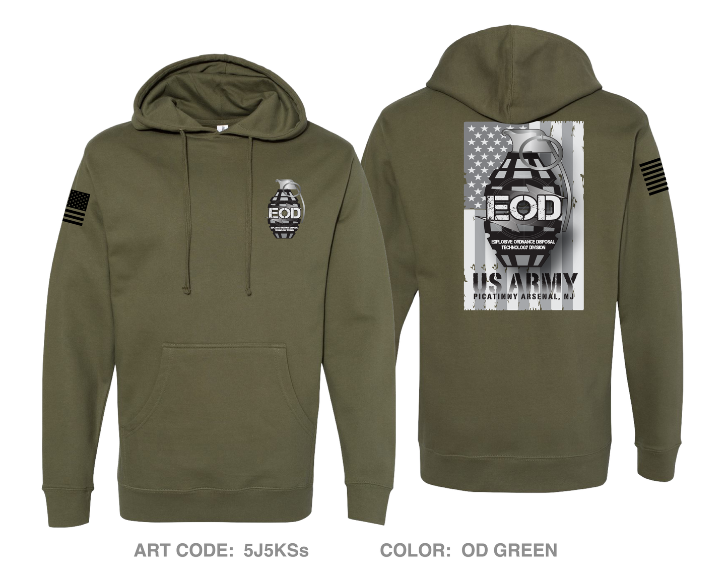 Explosive Ordnance Disposal Technology Division (EOD) Comfort Unisex Hooded Sweatshirt - 5J5KSs