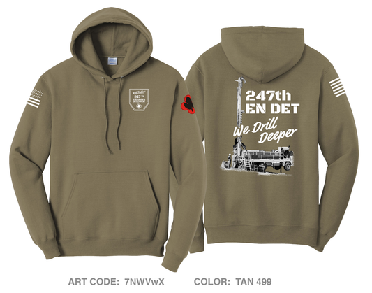 247th EN DET WD Comfort Unisex Hooded Sweatshirt - 7NWVwX