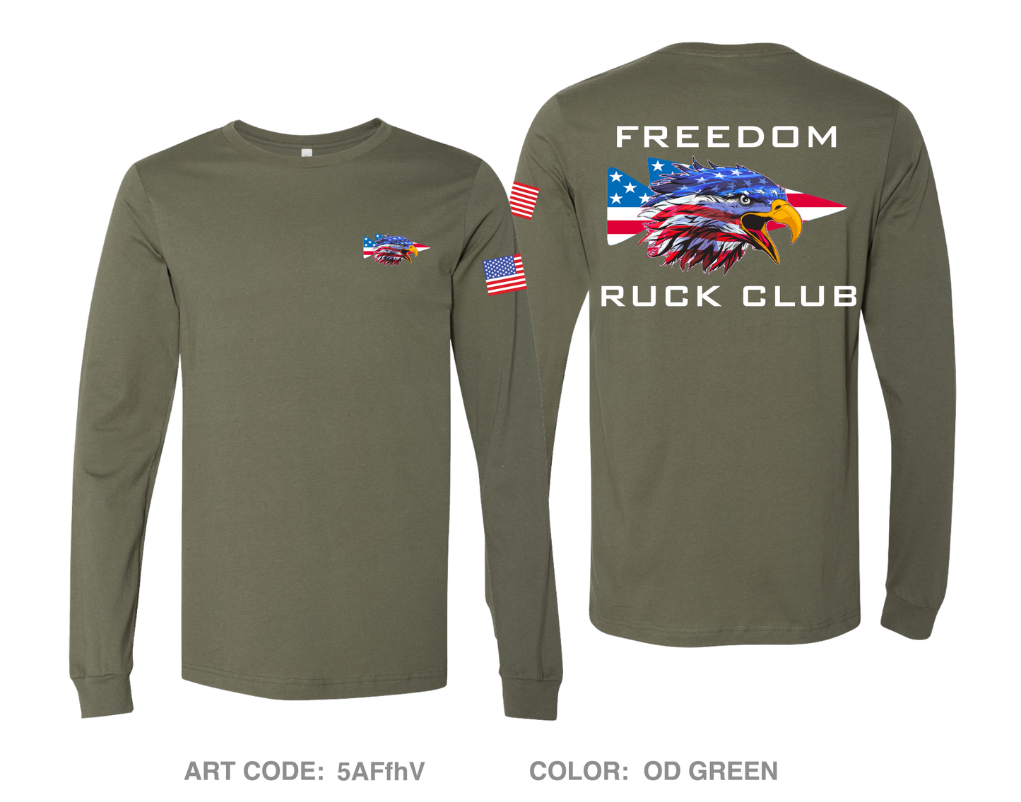 Freedom Ruck Club Comfort Men's Cotton LS Tee - 5AFfhV