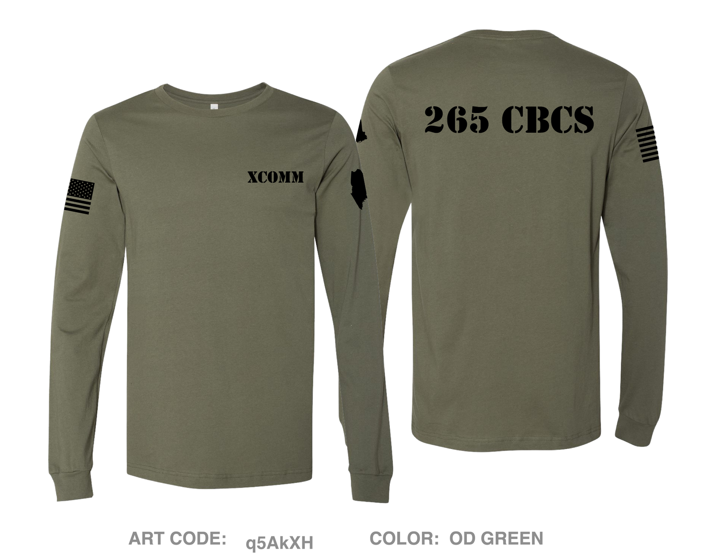 265 COMBAT COMMUNICATIONS SQUADRON Comfort Men's Cotton LS Tee - q5AkXH