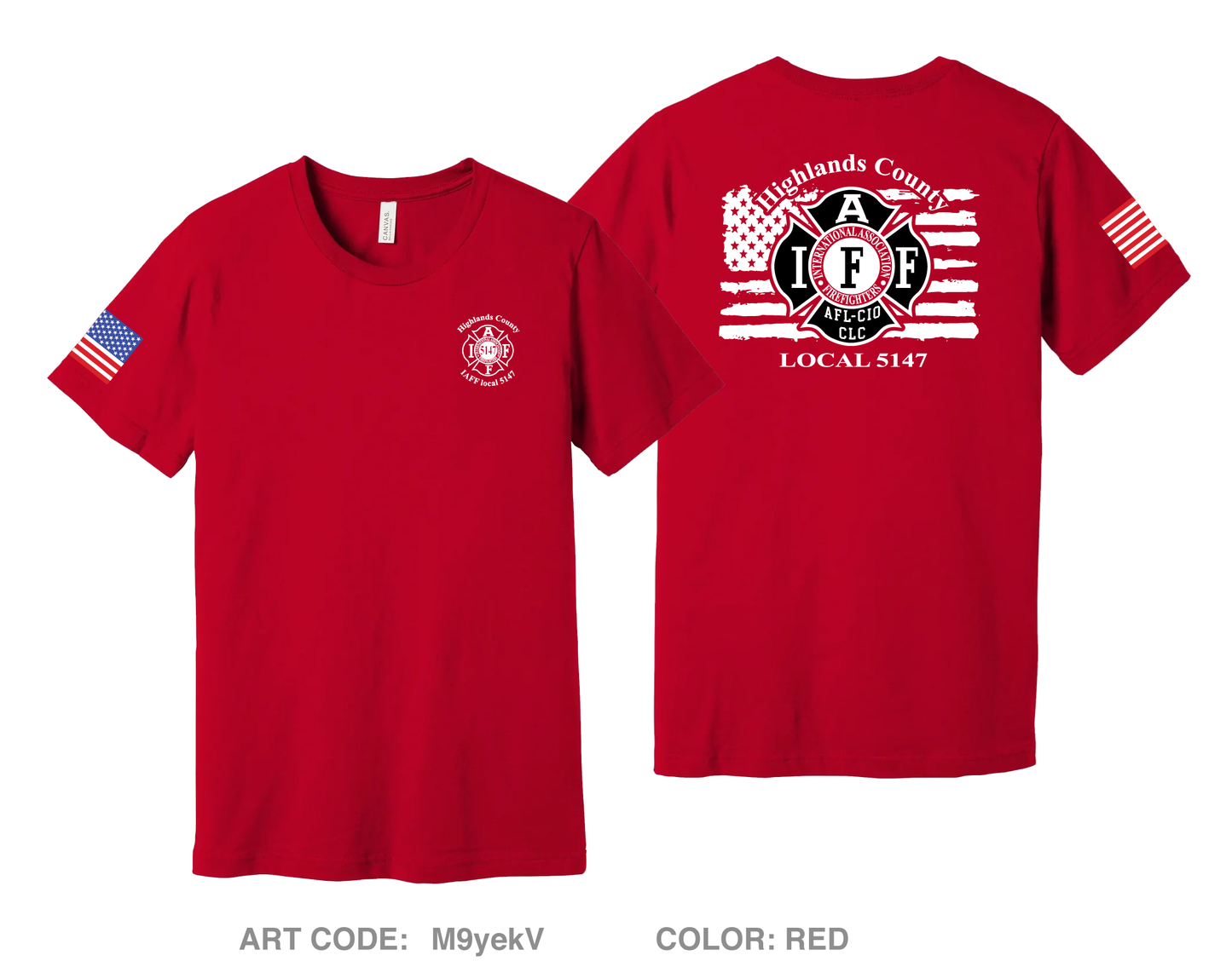 Highlands County Professional EMS & Firefighters Local 5147 Comfort Unisex Cotton SS Tee - M9yekV