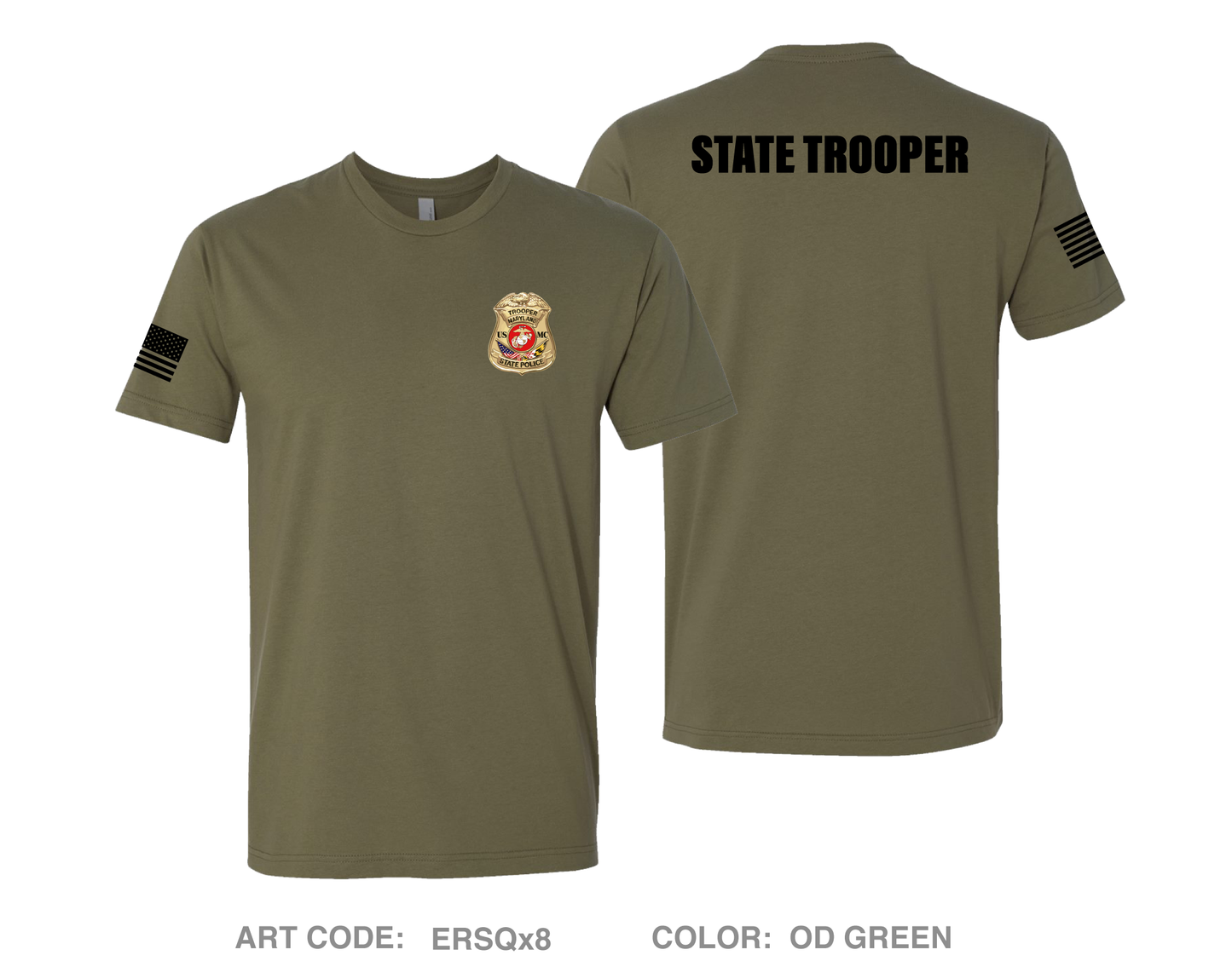 Maryland State Police Comfort Unisex Cotton SS Tee - ERSQx8