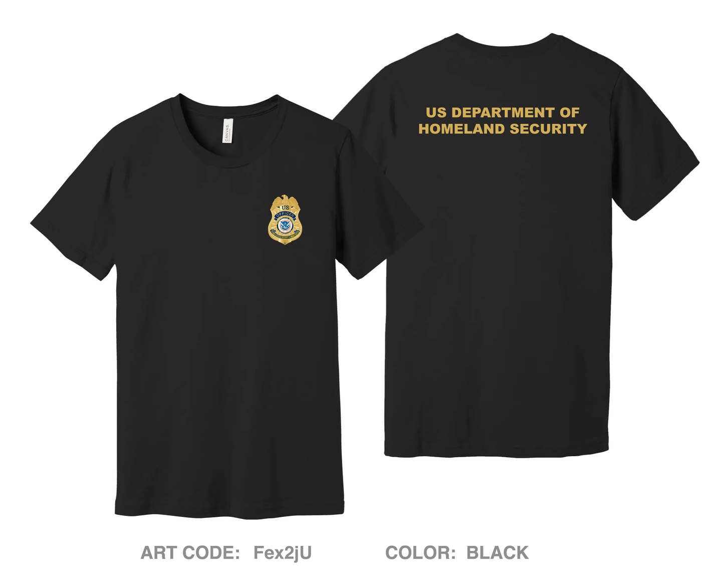 Department of Homeland Security Comfort Unisex Cotton SS Tee - Fex2jU