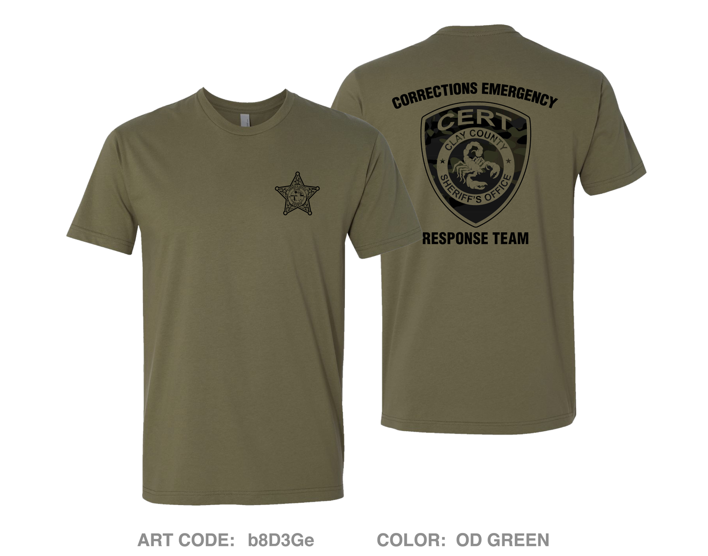 CERT Corrections Emergency Response Team Comfort Unisex Cotton SS Tee - b8D3Ge