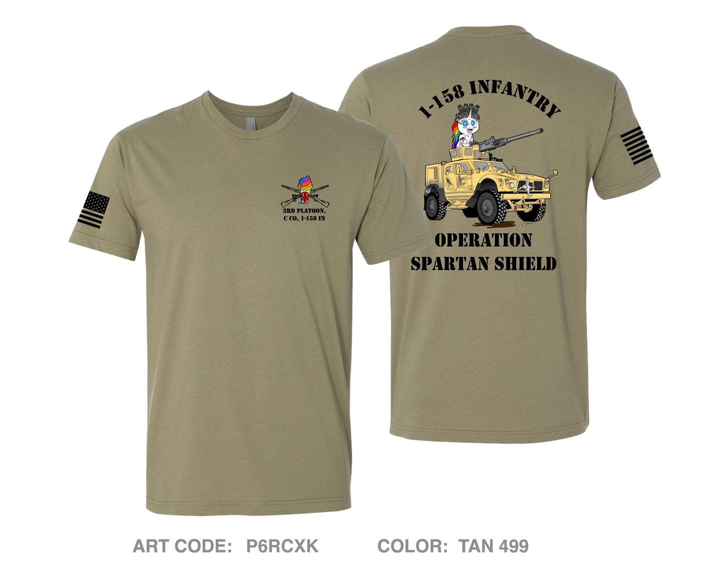 3rd Platoon, C Co, 1-158 IN Comfort Unisex Cotton SS Tee - P6RCXK