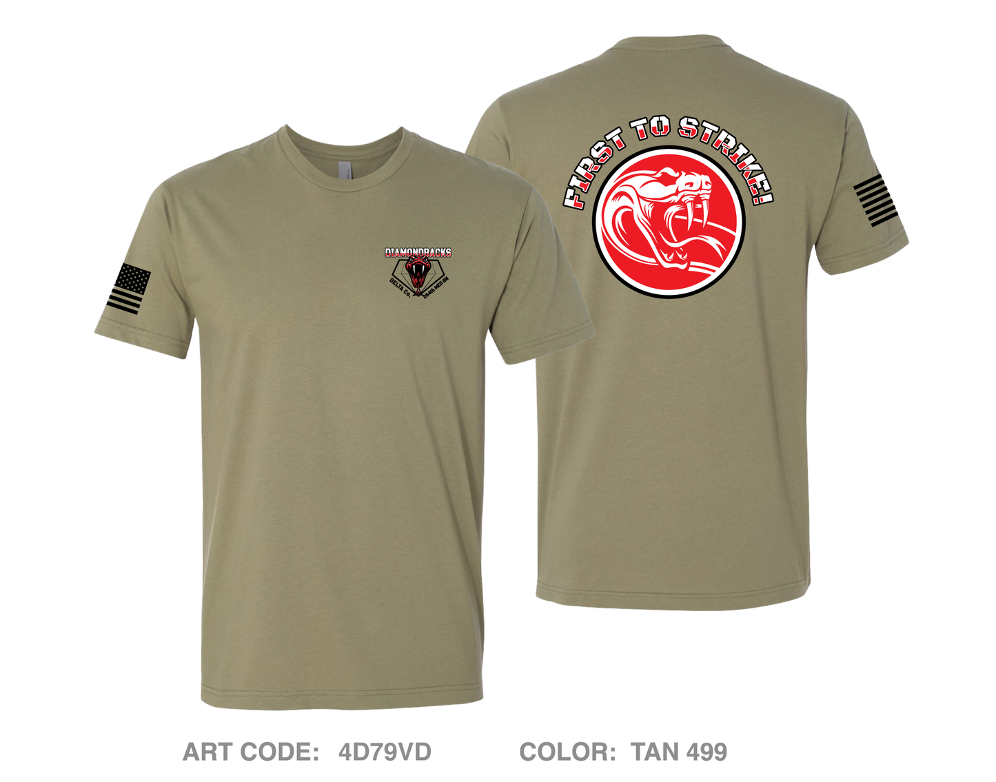 Delta Company, 264th MED BN Comfort Unisex Cotton SS Tee - 4D79VD