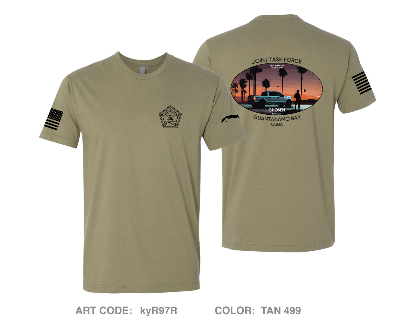 1304th MP CO: 3rd Platoon Comfort Unisex Cotton SS Tee - kyR97R