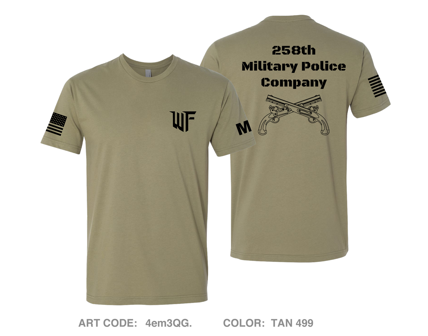 258 Military Police Company Comfort Unisex Cotton SS Tee - 4em3QG