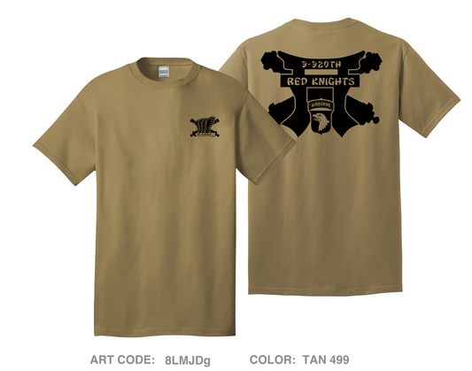 3-320th Field Artillery Battalion "Red Knight Rakkasans" Fundraising Collection Comfort Unisex Cotton SS Tee - 8LMJDg