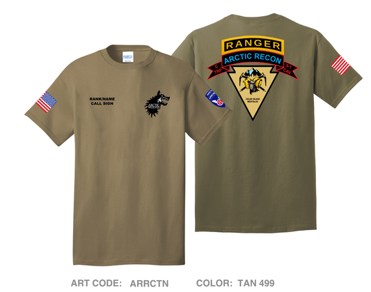 CUSTOM C-TROOP, 5-1 CAV Comfort Unisex Cotton SS Tee - ARRCTN