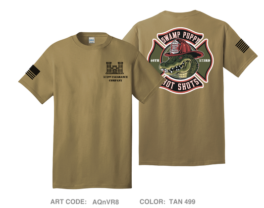 573rd Clearance Company Comfort Unisex Cotton SS Tee - AQnVR8