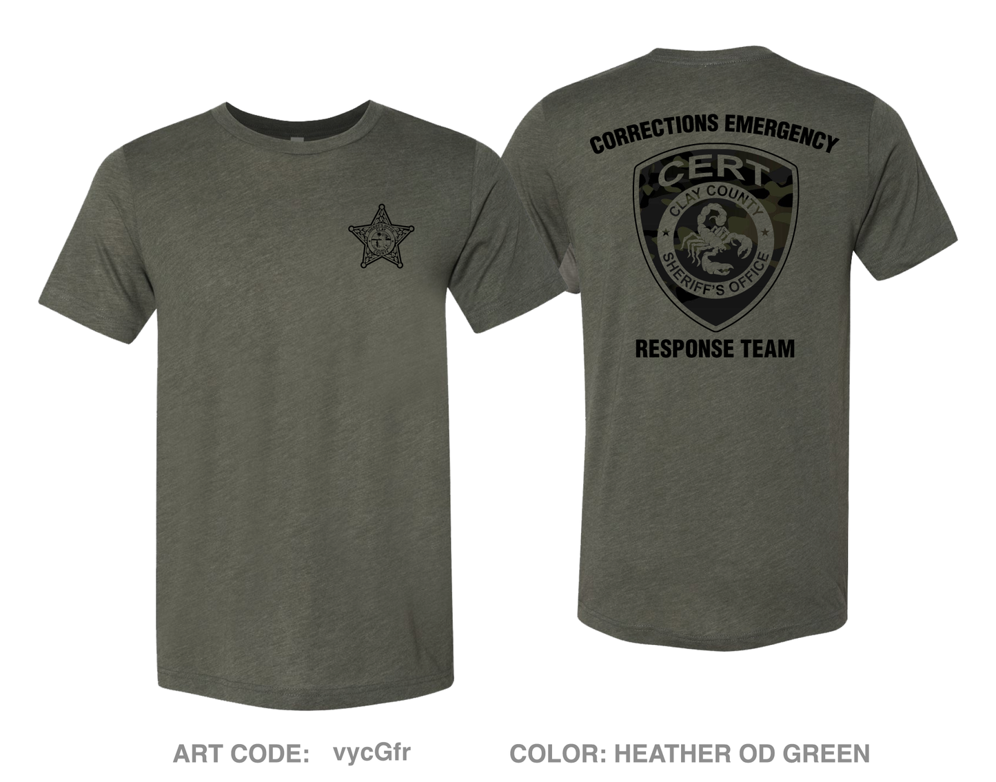 CERT Corrections Emergency Response Team Comfort Unisex Triblend SS Tee - vycGfr