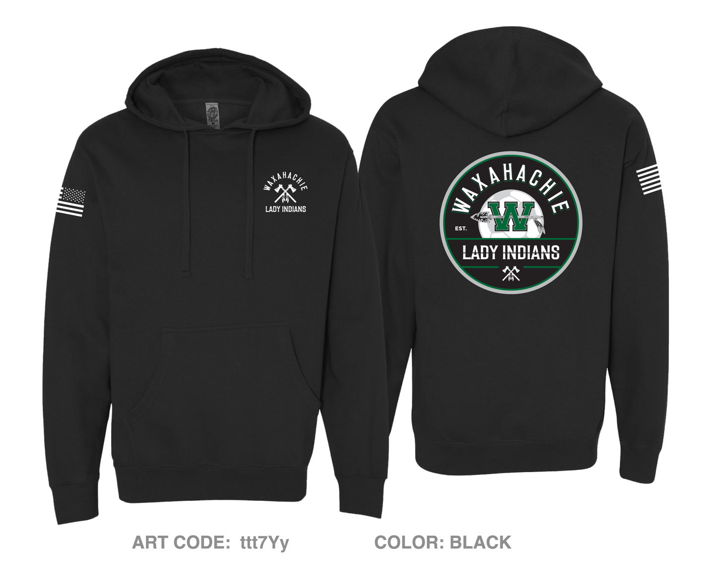 Waxahachie Lady Indian Soccer Comfort Unisex Hooded Sweatshirt - ttt7Yy