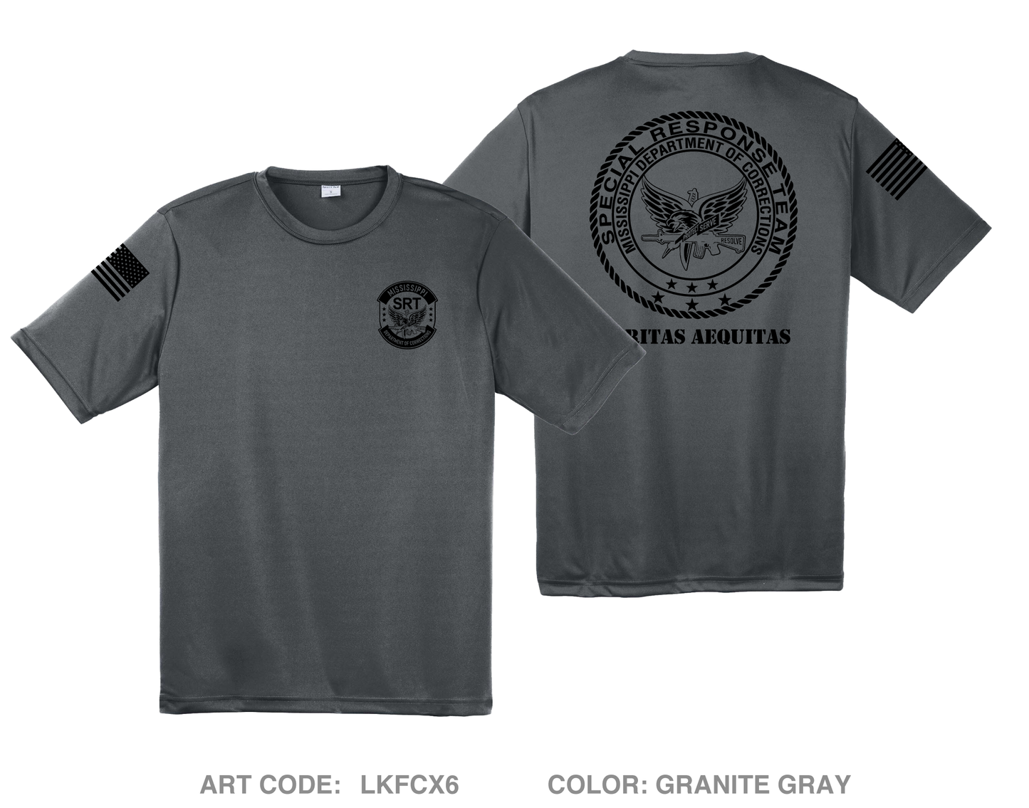 Mississippi Department of Corrections Special Response Team DTF Unisex Performance SS Tee - LKFCX6