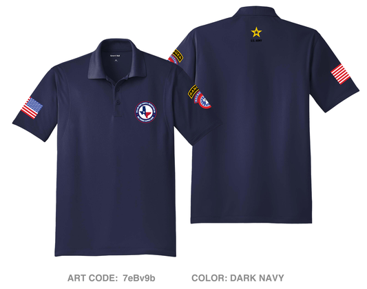 Dallas Fort Worth Recruiting Battalion DTF Performance Men's SS Polo - txGejS