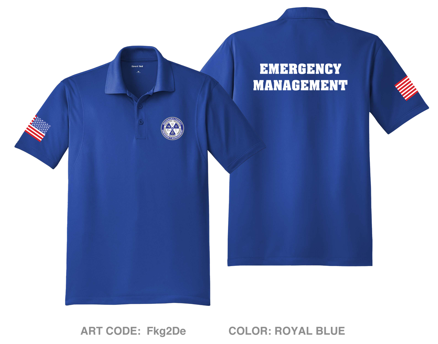 Waushara County Emergency Management DTF Performance Men's SS Polo - Fkg2De