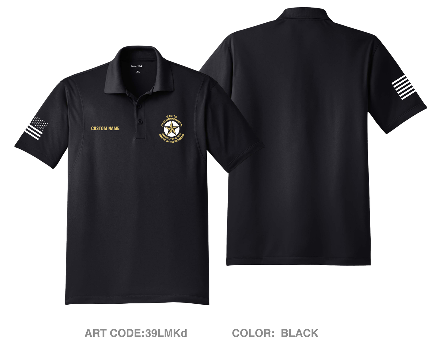 CUSTOM University of Illinois Police Training Institute Hi-Tech Performance Men's SS Polo - 39LMKd