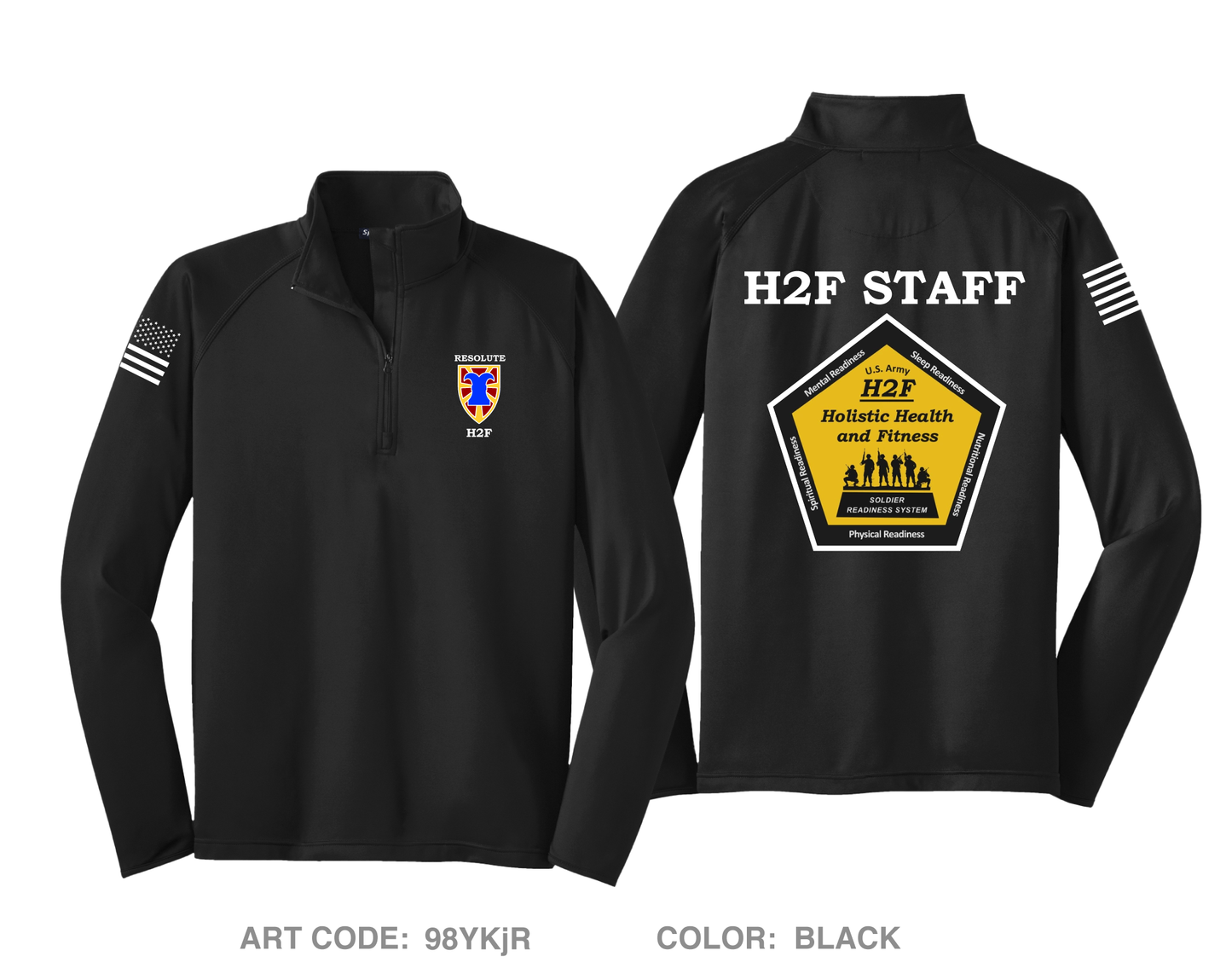 7th Transportation Brigade Expeditionary Hi-Tech Performance Quarter-Zip Fleece Jacket - 98YKjR