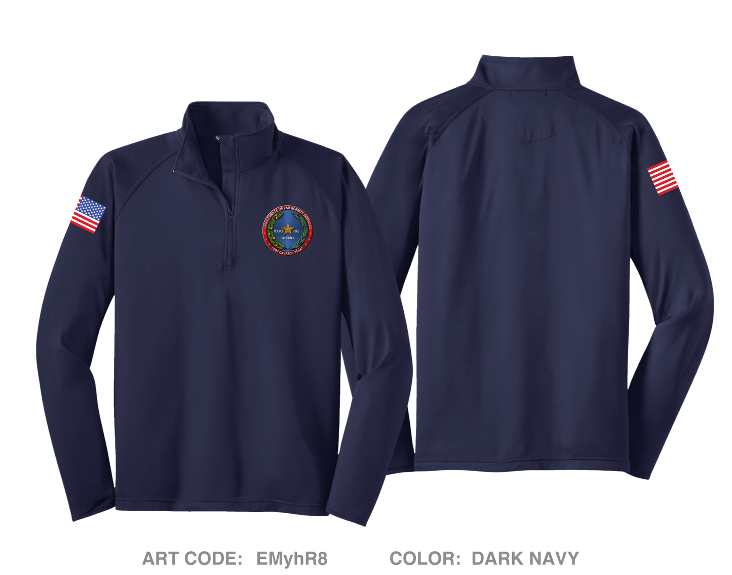 Fort Cavazos Directorate of Emergency Services Hi-Tech Performance Quarter-Zip Fleece Jacket - EMyhR8