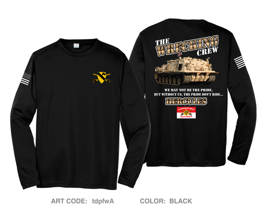 1st Cav Hi-Tech Performance Unisex LS Tee - tdpfwA