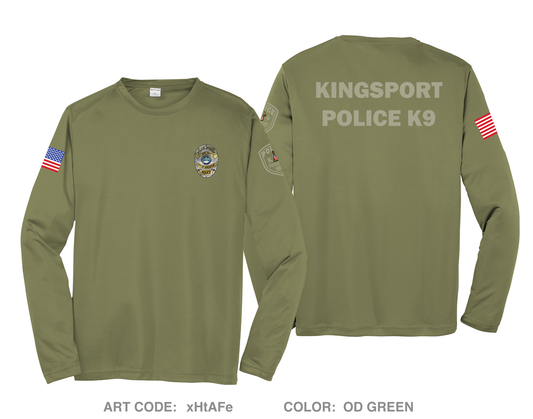 Kingsport Police Department Hi-Tech Performance Unisex LS Tee - xHtAFe