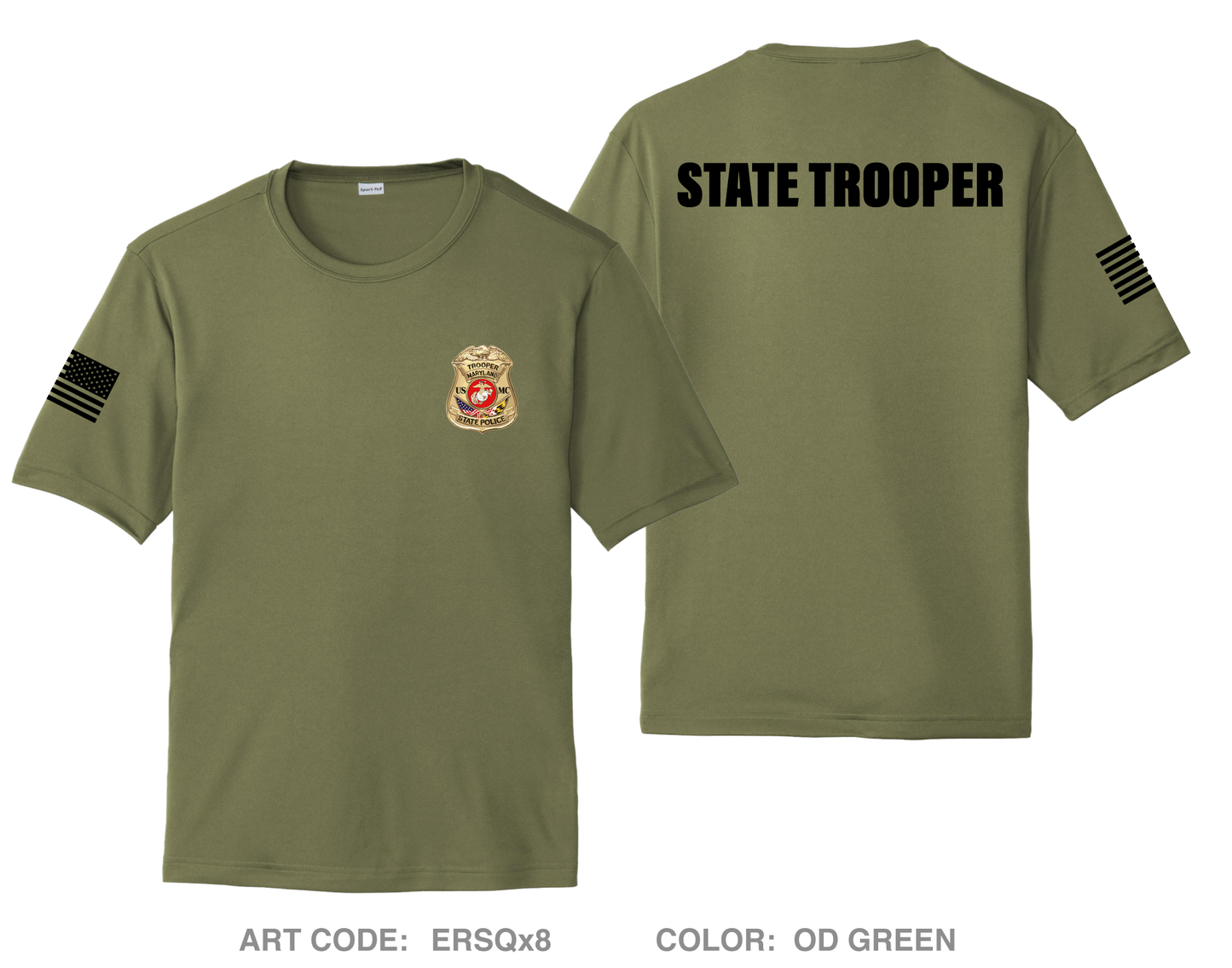 Maryland State Police Hi-Tech Performance Unisex SS Tee - ERSQx8