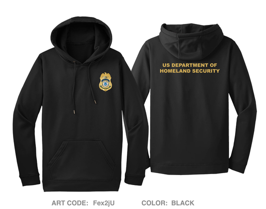 Department of Homeland Security Hi-Tech Performance Hoodie - Fex2jU