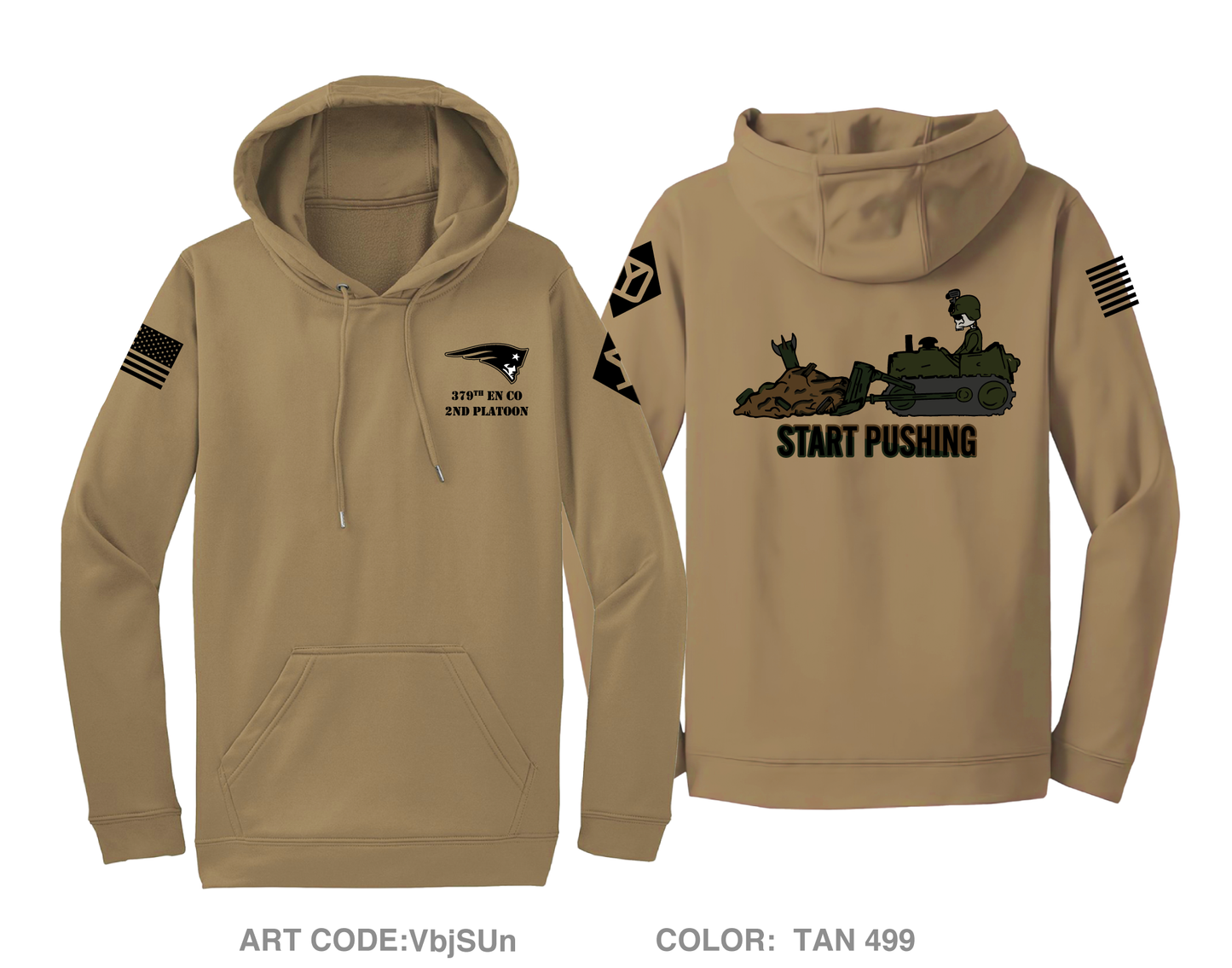 379TH Engineer Construction Company Hi-Tech Performance Hoodie - VbjSUn