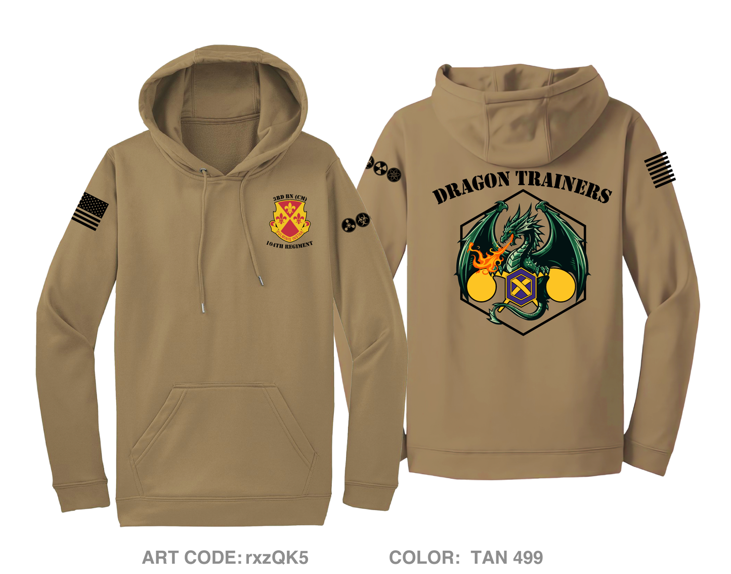 3BN, 104th Regiment Hi-Tech Performance Hoodie - rxzQK5